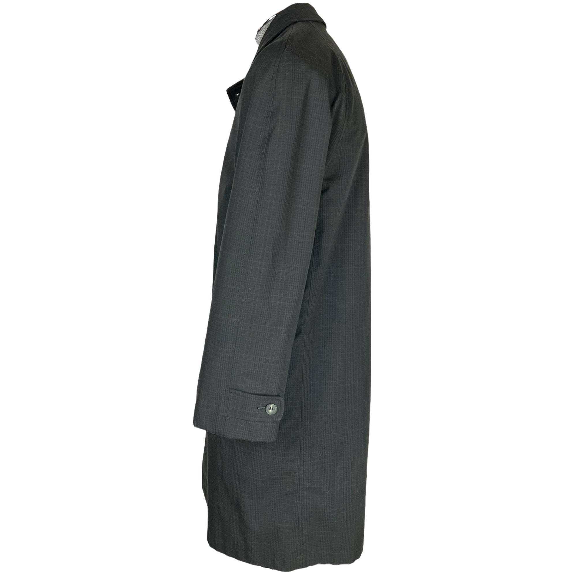 Vintage 1960s Mens Raincoat w Striped Lining Croydon Sz M L