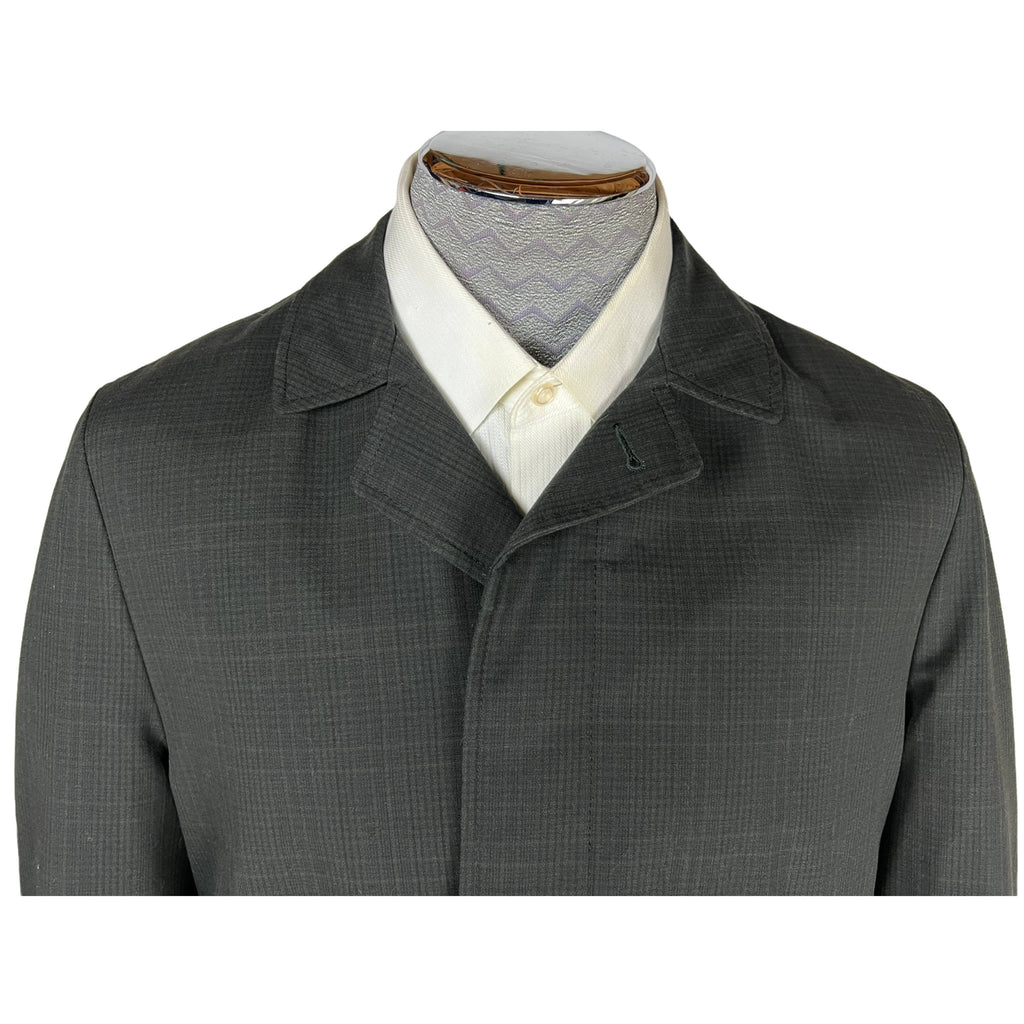 Vintage 1960s Mens Raincoat w Striped Lining Croydon Sz M L