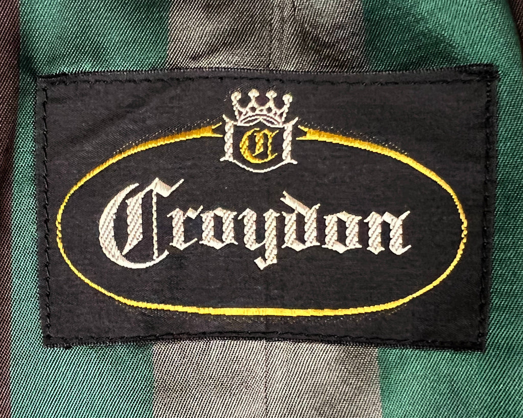 Vintage 1960s Mens Raincoat w Striped Lining Croydon Sz M L