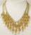 Spiral Necklace Crystal Drops Gold Tone 1960s - Poppy's Vintage Clothing