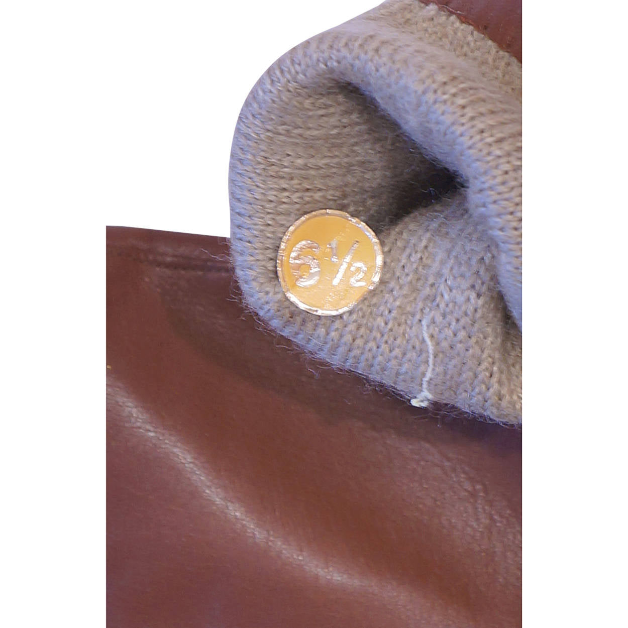 Vintage Leather Gloves Unused Wool Lined Made in Czechoslovakia Ladies 6.5 - Poppy's Vintage Clothing