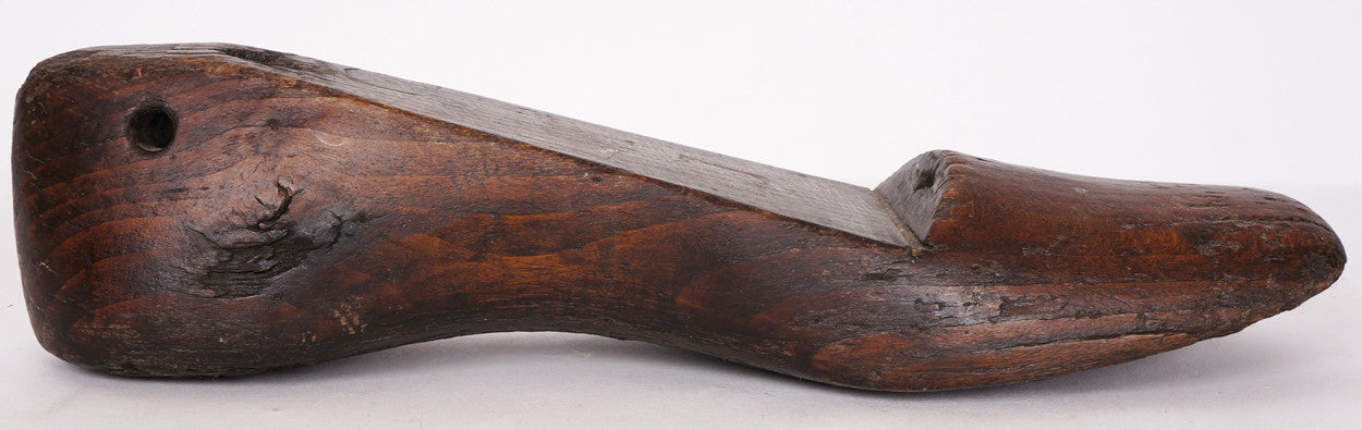 Antique Civil War Era Wood Shoe Last by Daniel Shoemaker Philadelphia - Poppy's Vintage Clothing
