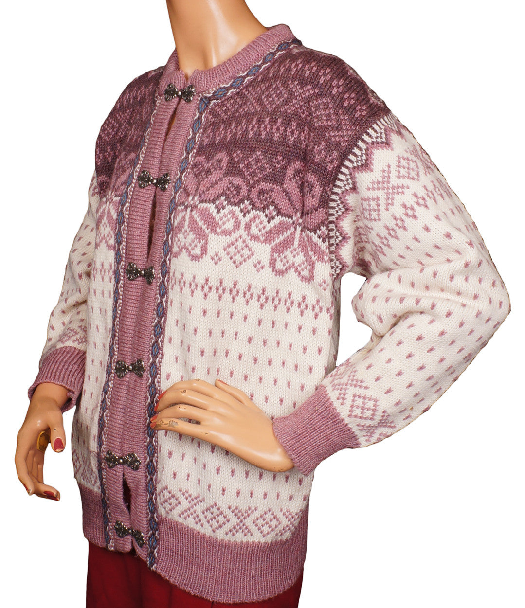 Vintage Dale of Norway Wool Cardigan Sweater Ladies Size 42 Medium - Poppy's Vintage Clothing