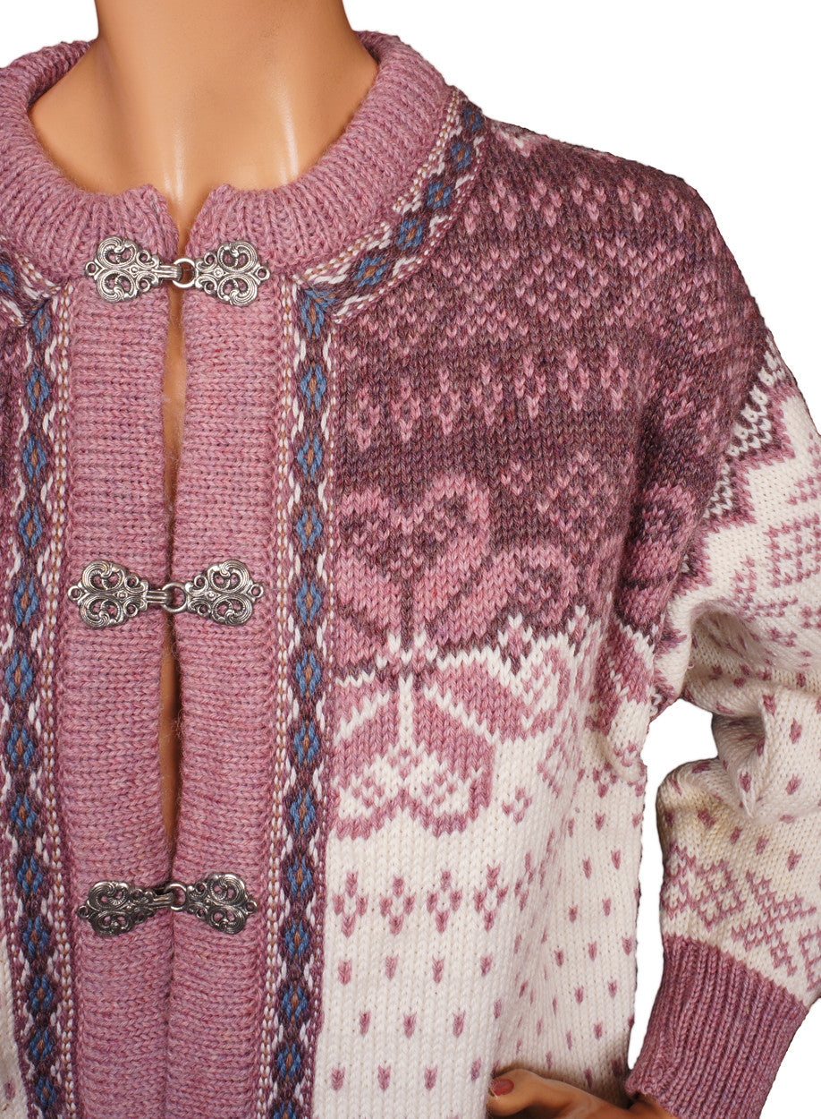 Vintage Dale of Norway Wool Cardigan Sweater Ladies Size 42 Medium - Poppy's Vintage Clothing