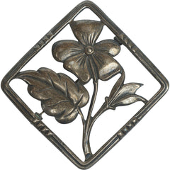 Danecraft Sterling Silver Pin Flower Brooch circa 1930s Canadian Mark - Poppy's Vintage Clothing