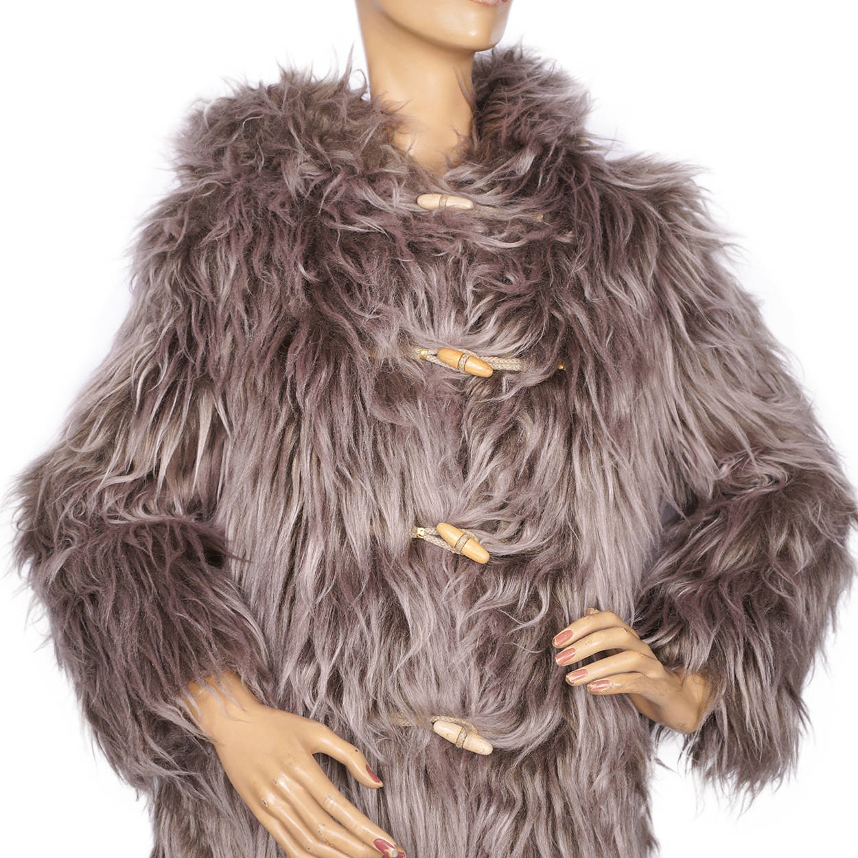 Vintage Danish Faux Fur Coat 1970s Mugge Kolpin Design Gunnar Knudsen Ladies S - Poppy's Vintage Clothing