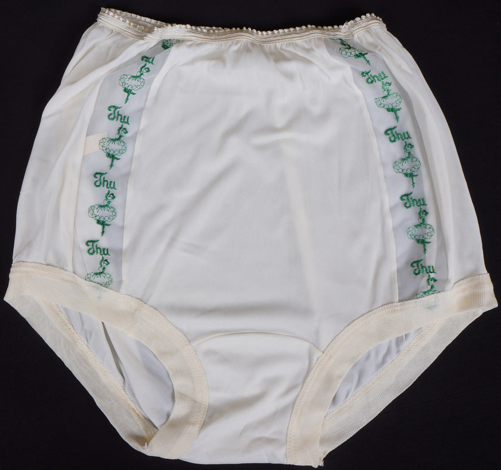 Vintage Panties 1950s Panty Days of the Week - Poppy's Vintage Clothing
