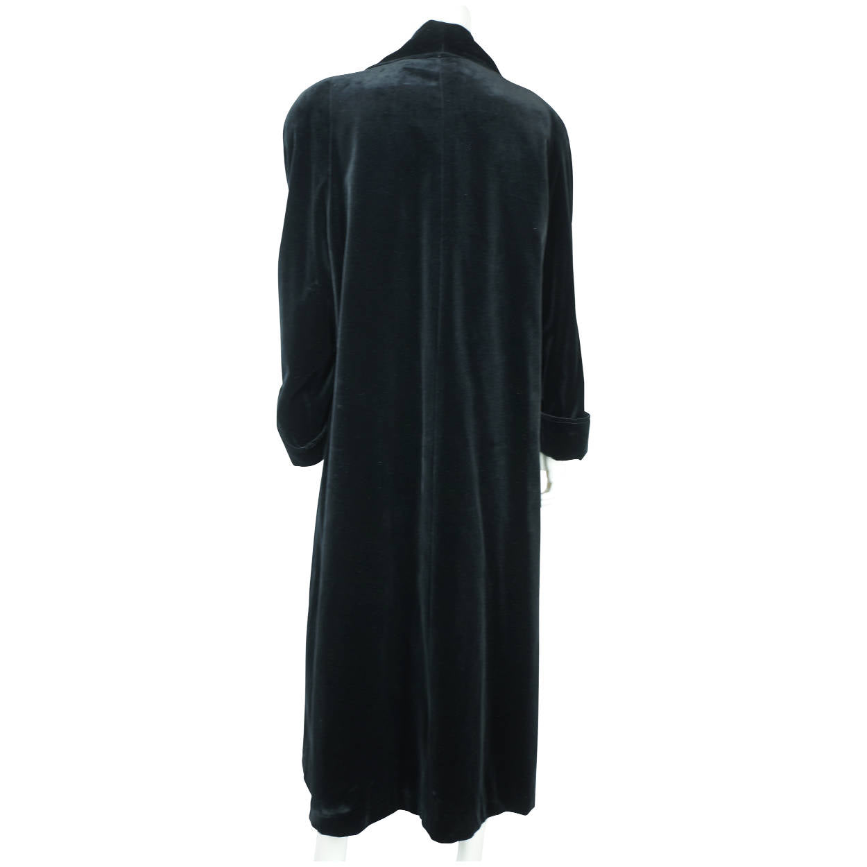 Vintage 80s de Ball Black Velvet Evening Coat Ladies Size L - Poppy's Vintage Clothing