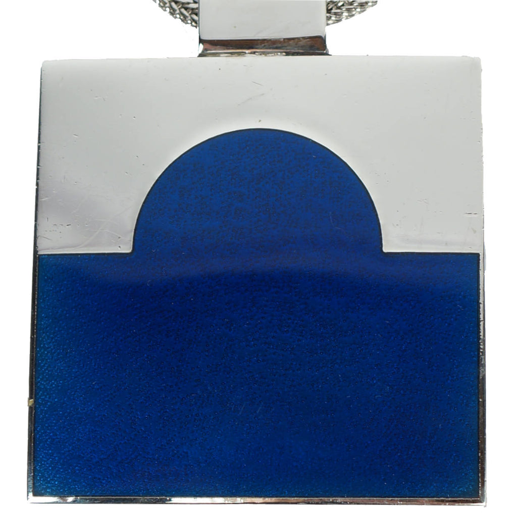 Modernist Necklace de Passille Sylvestre Enamel Pendant Large - Poppy's Vintage Clothing
