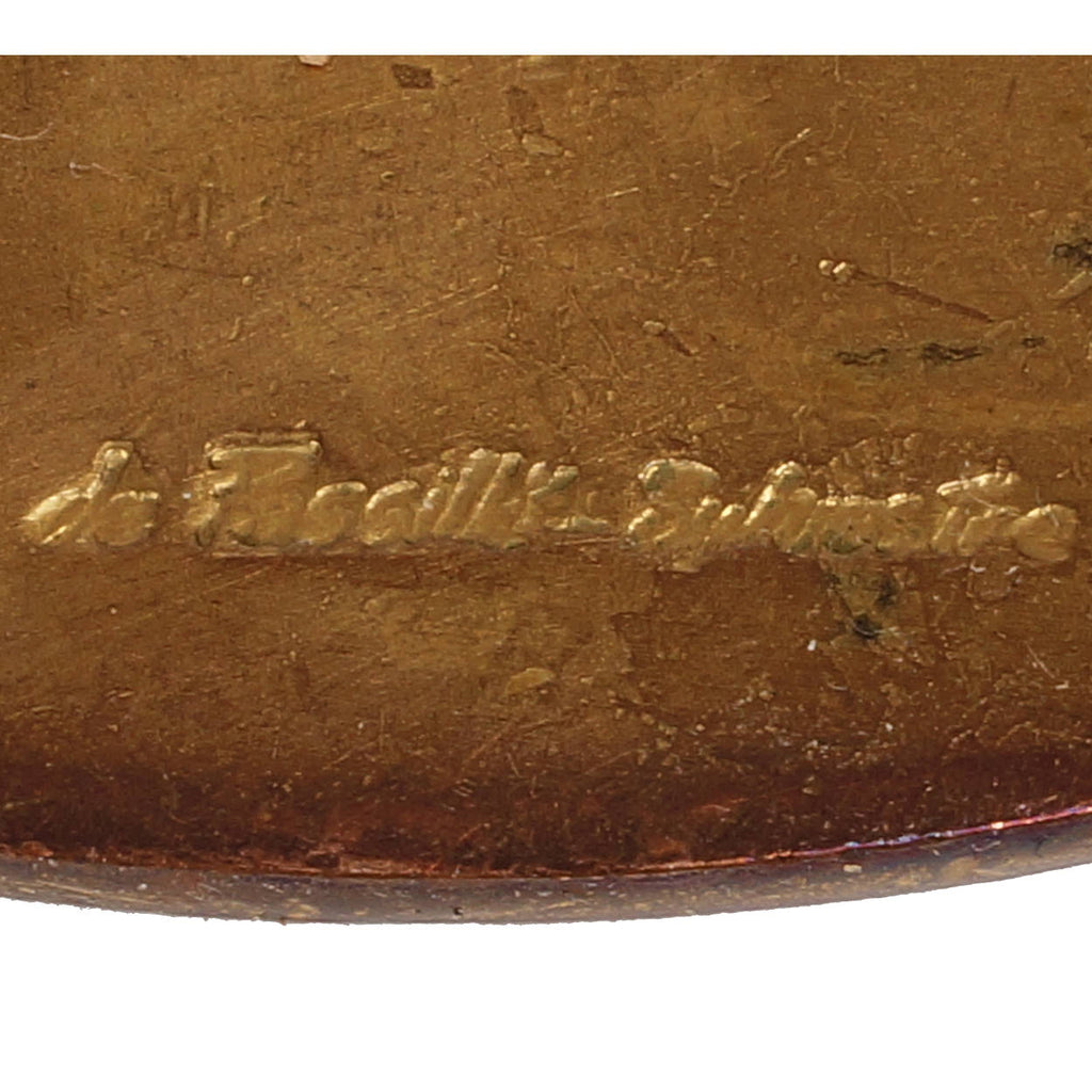 Large Modernist de Passille Sylvestre Enamel Brass Pendant Necklace Quebec - Poppy's Vintage Clothing