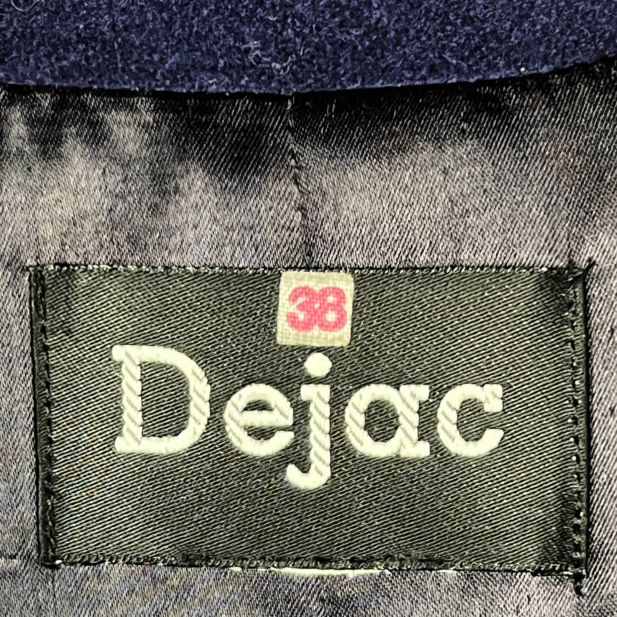 Vintage 80s Dejac Paris Coat Blue Wool French Fashion Sz 38