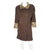 Vintage 70s Dejac Paris Brown Wool Coat w Leather Trim Sz M - Poppy's Vintage Clothing