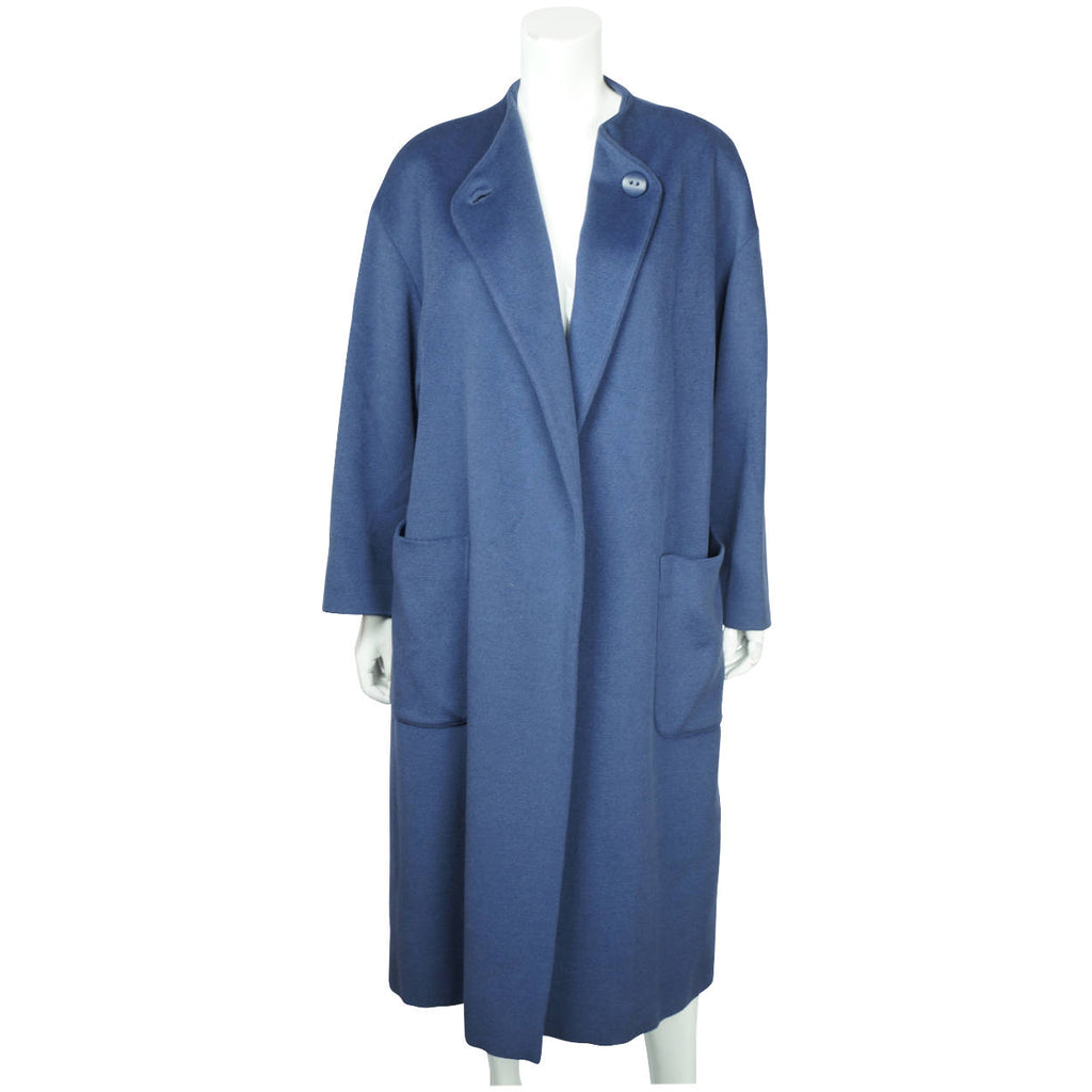 Vintage Dejac Paris Ladies Long Coat Wool Blend Size Large - Poppy's Vintage Clothing