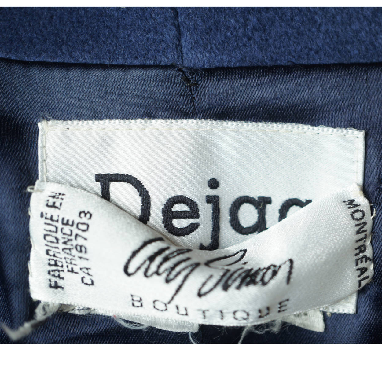 Vintage Dejac Paris Ladies Long Coat Wool Blend Size Large - Poppy's Vintage Clothing