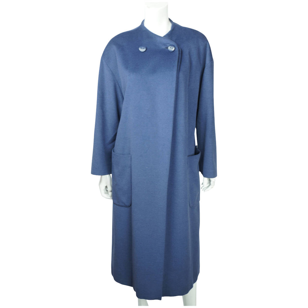 Vintage Dejac Paris Ladies Long Coat Wool Blend Size Large - Poppy's Vintage Clothing