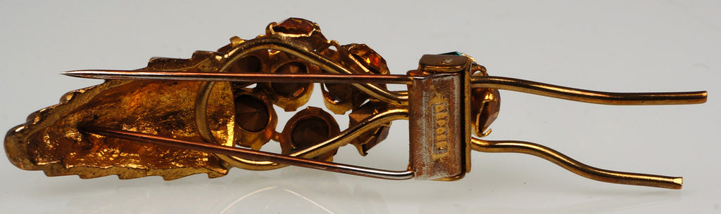 SOLD Vintage Rhinestone Wasp Clip Brooch Marked Déposé Made in France Pin - Poppy's Vintage Clothing