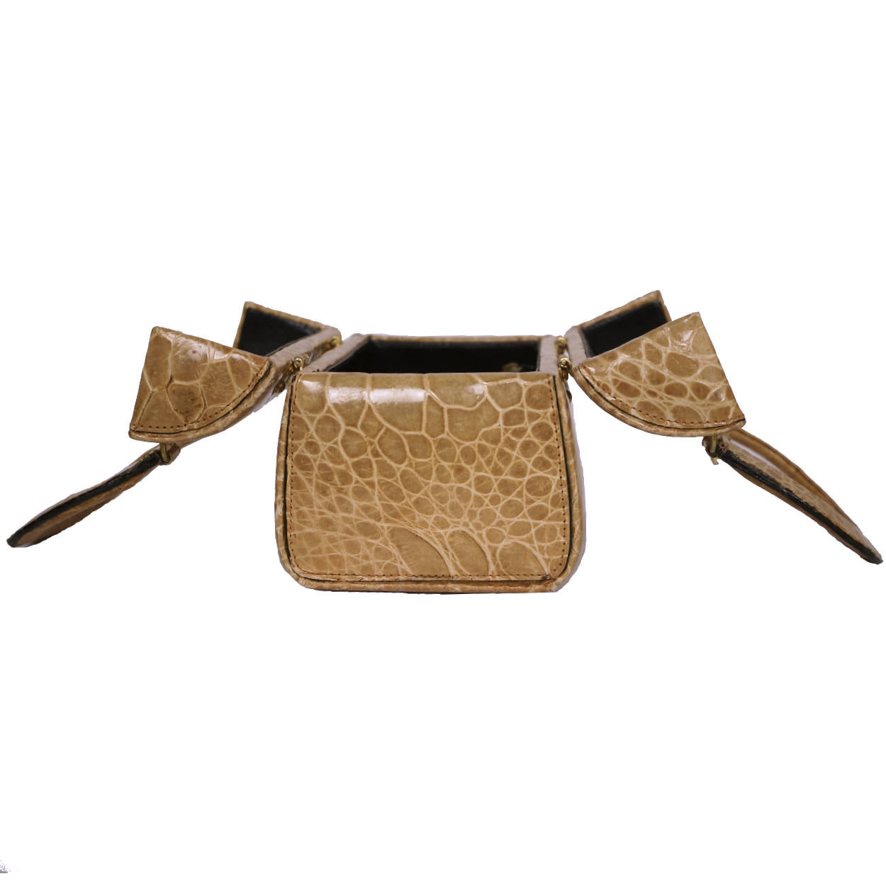 Vintage 1960s Areitio Box Purse Treasure Chest Handbag Derma of Spain - Poppy's Vintage Clothing