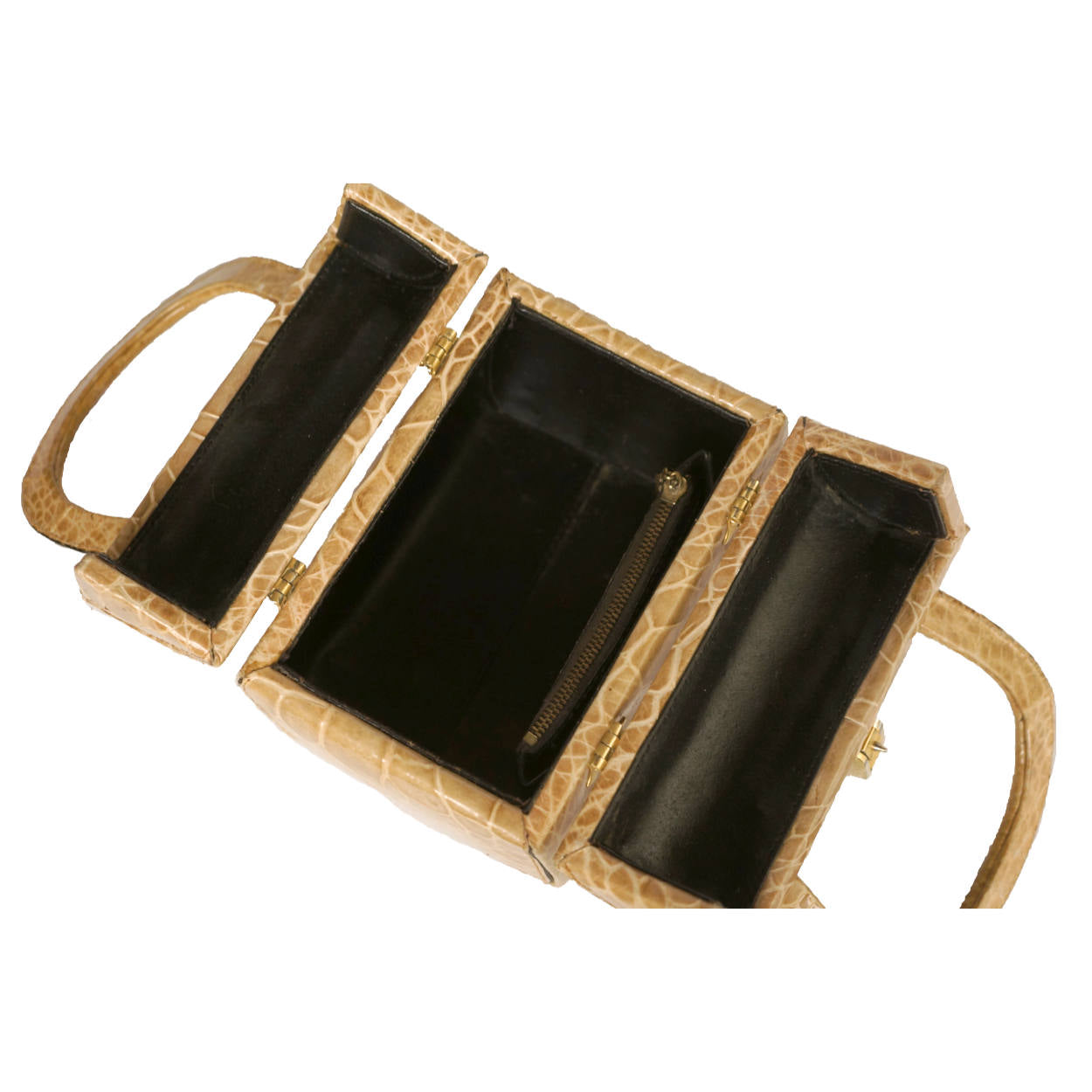 Vintage 1960s Areitio Box Purse Treasure Chest Handbag Derma of Spain - Poppy's Vintage Clothing