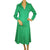 Vintage 1970s Diane Von Furstenberg 2 piece Ensemble Blouse &amp; Skirt Green L 14 - Poppy's Vintage Clothing