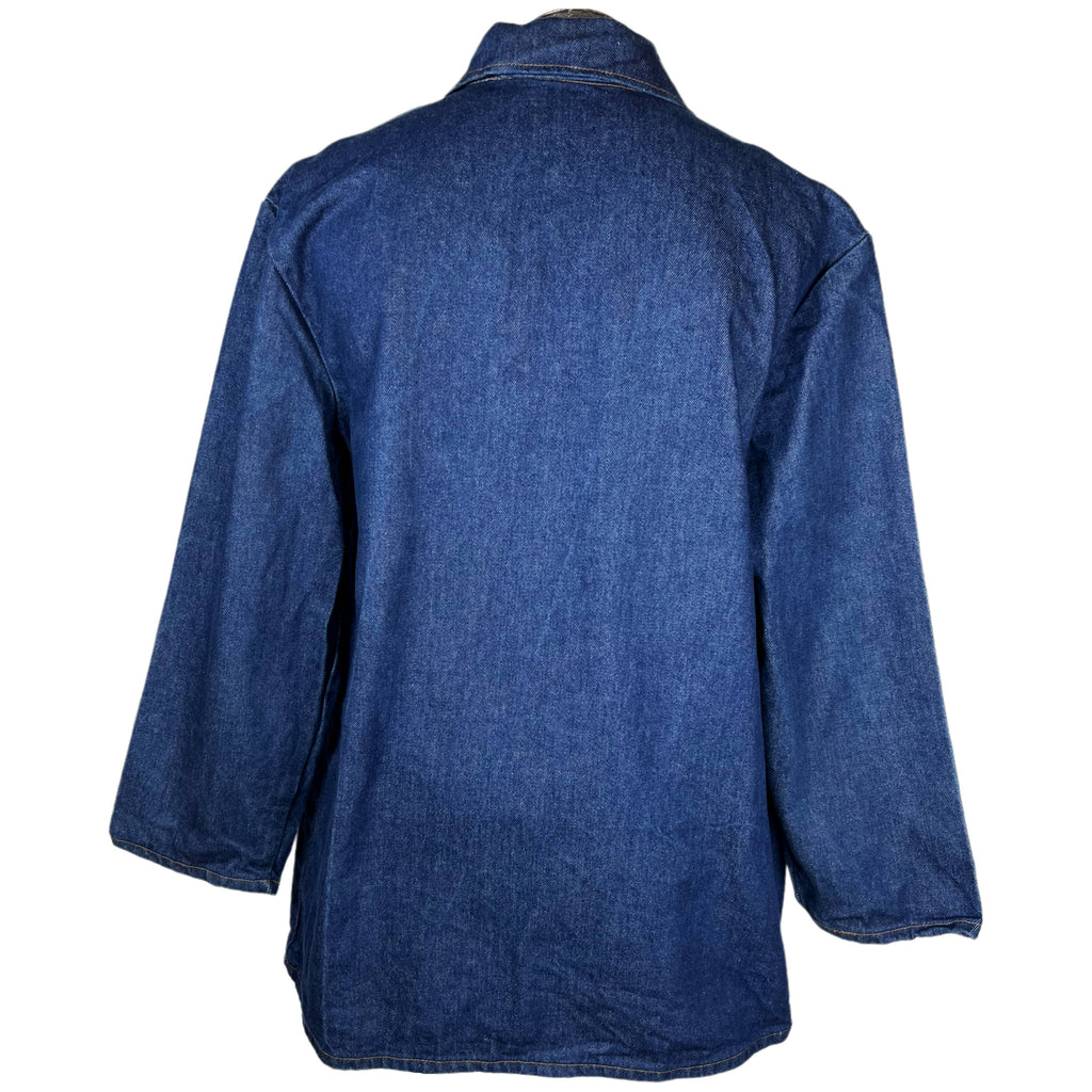 1990s Vintage Denim Work Wear Jacket Chore Coat Jean Jacket