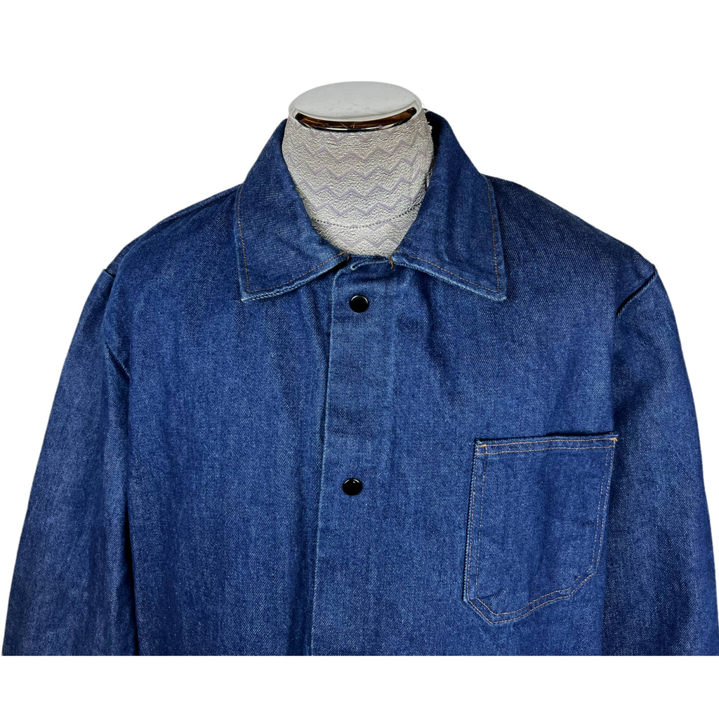 1990s Vintage Denim Work Wear Jacket Chore Coat Jean Jacket