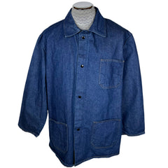 1990s Vintage Denim Work Wear Jacket Chore Coat Jean Jacket