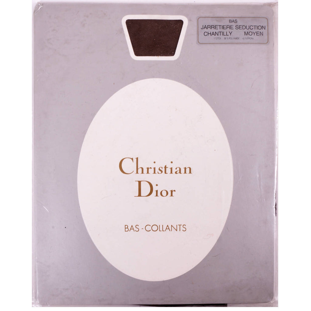 Vintage Christian Dior Stay Up Stockings - Chantilly - Medium - Poppy's Vintage Clothing