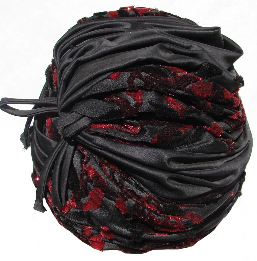 Vintage Dior Hat Christian Dior Silk & Velvet 1960s Turban - Poppy's Vintage Clothing