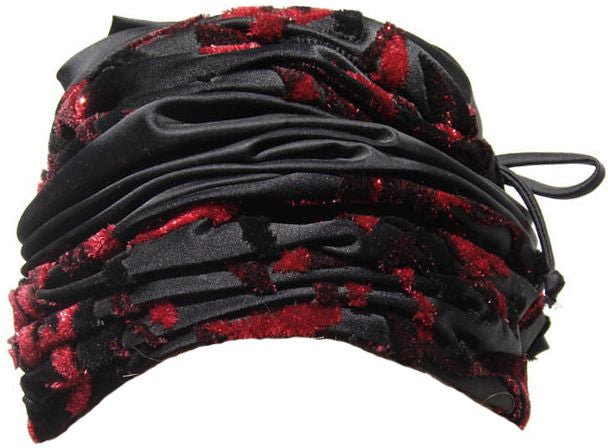 Vintage Dior Hat Christian Dior Silk & Velvet 1960s Turban - Poppy's Vintage Clothing