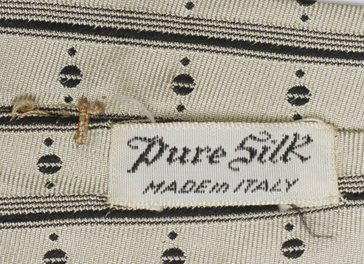 Vintage 1950s Necktie by Diva Milan Mens Woven Silk Tie Made in Italy - Poppy's Vintage Clothing