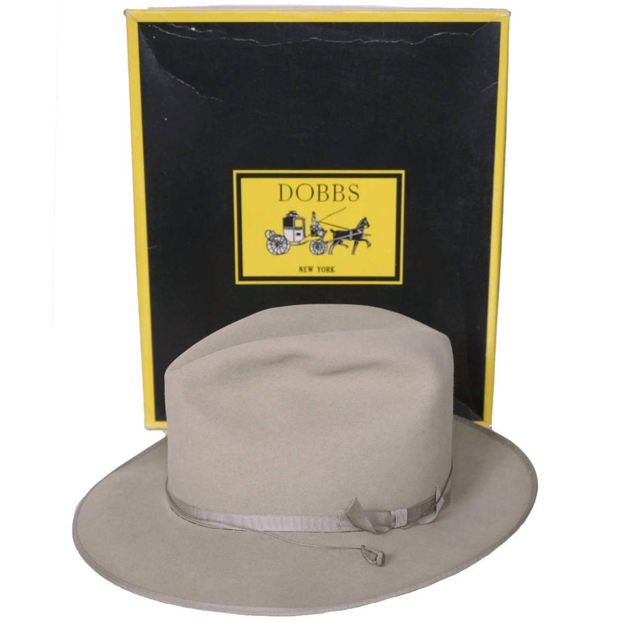 Vintage 1960s Dobbs West Hat Open Trail Style Thin Band Size