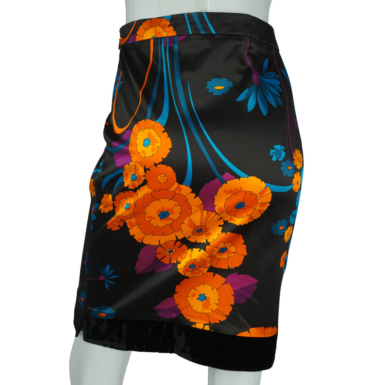 dolce&gabbana d&g スカート Calf-length stretch pencil skirt with gardenia print in Print for