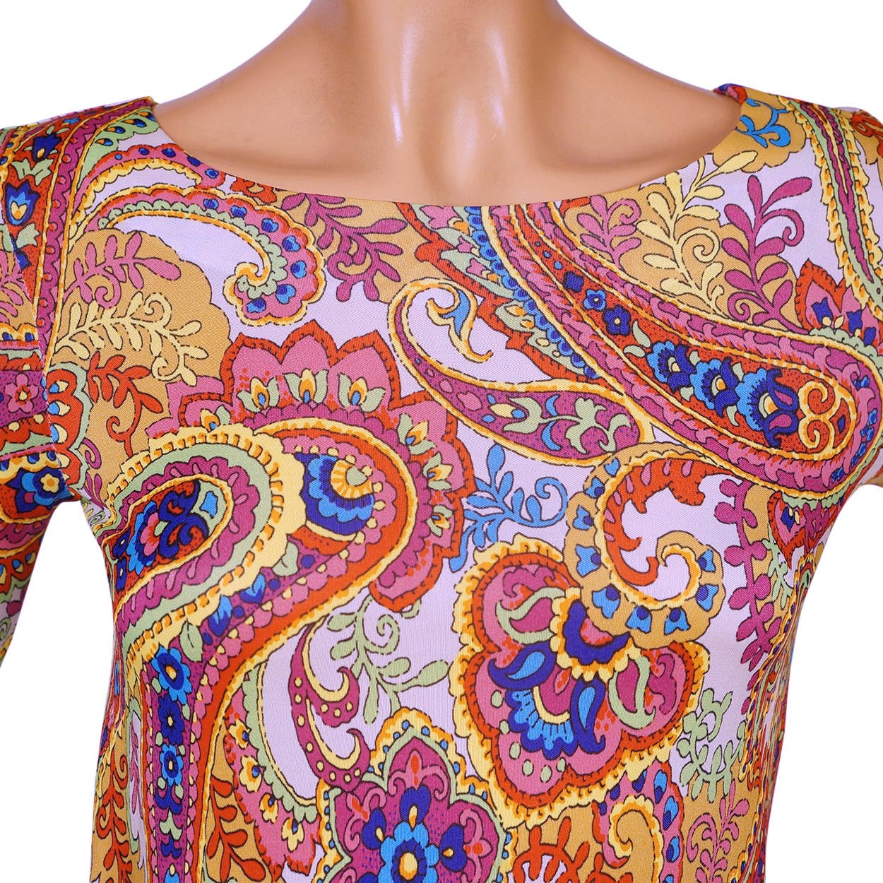 Dolce & Gabbana Paisley Print Dress - Size 40 - S - Poppy's Vintage Clothing