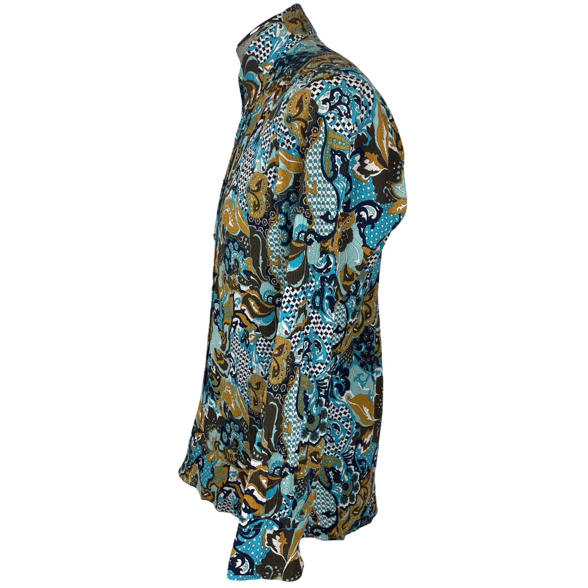 Dolce & Gabbana Shirt Ornate Printed Cotton Mens Size 15 1/2