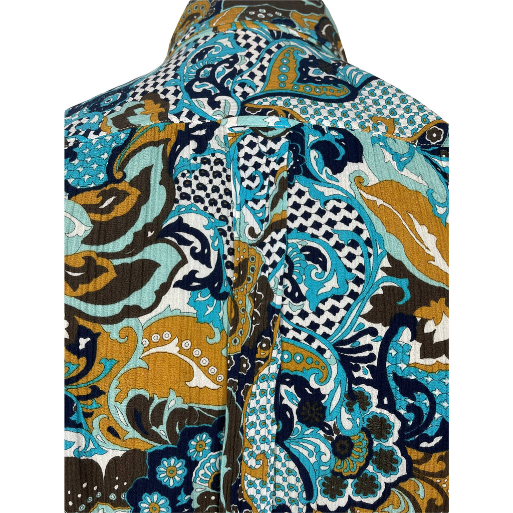 Dolce & Gabbana Shirt Ornate Printed Cotton Mens Size 15 1/2