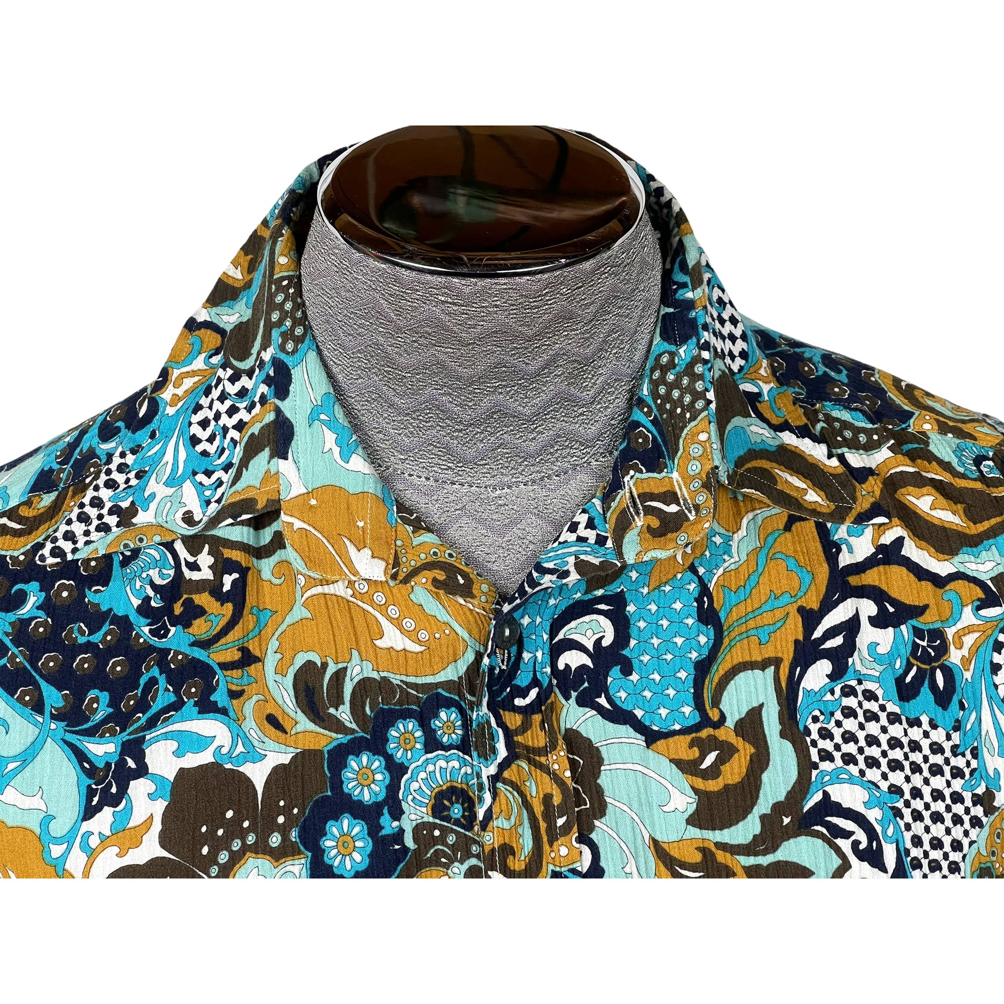 Dolce & Gabbana Shirt Ornate Printed Cotton Mens Size 15 1/2