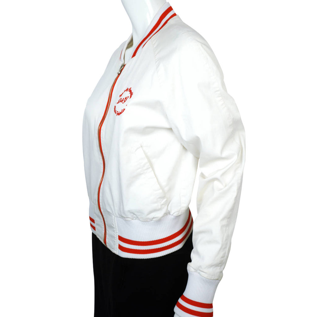 Dolce & Gabbana Windbreaker D&G Baseball Jacket Ladies Sz L - Poppy's Vintage Clothing