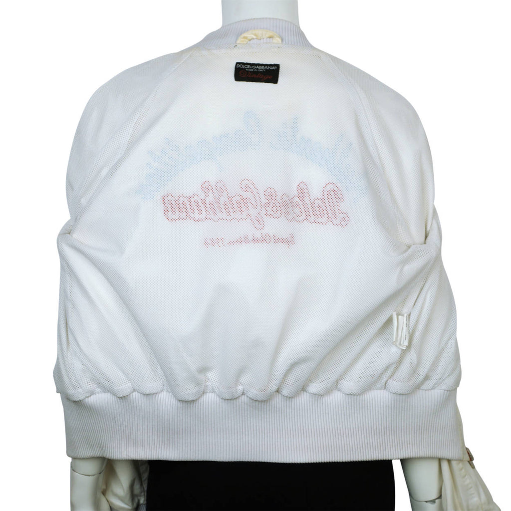 Dolce & Gabbana Windbreaker D&G Baseball Jacket Ladies Sz L - Poppy's Vintage Clothing