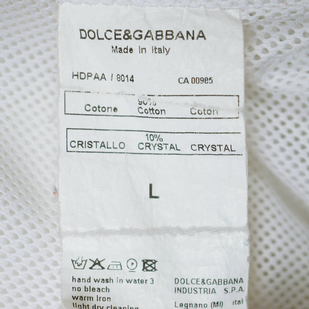 Dolce & Gabbana Windbreaker D&G Baseball Jacket Ladies Sz L - Poppy's Vintage Clothing