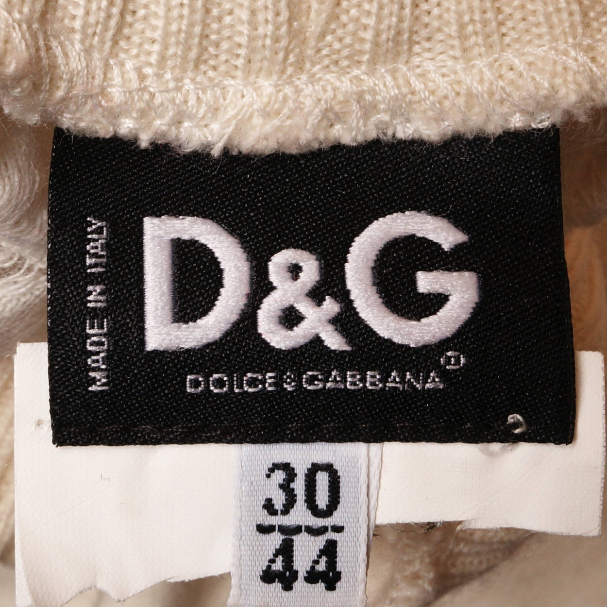 Dolce & Gabbana Logo Sleeveless Shell Top w Lace Back Made in Italy Size M - Poppy's Vintage Clothing