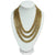 Vintage Dominique Aurientis Necklace 3 Strand Brassed Chain - Poppy's Vintage Clothing