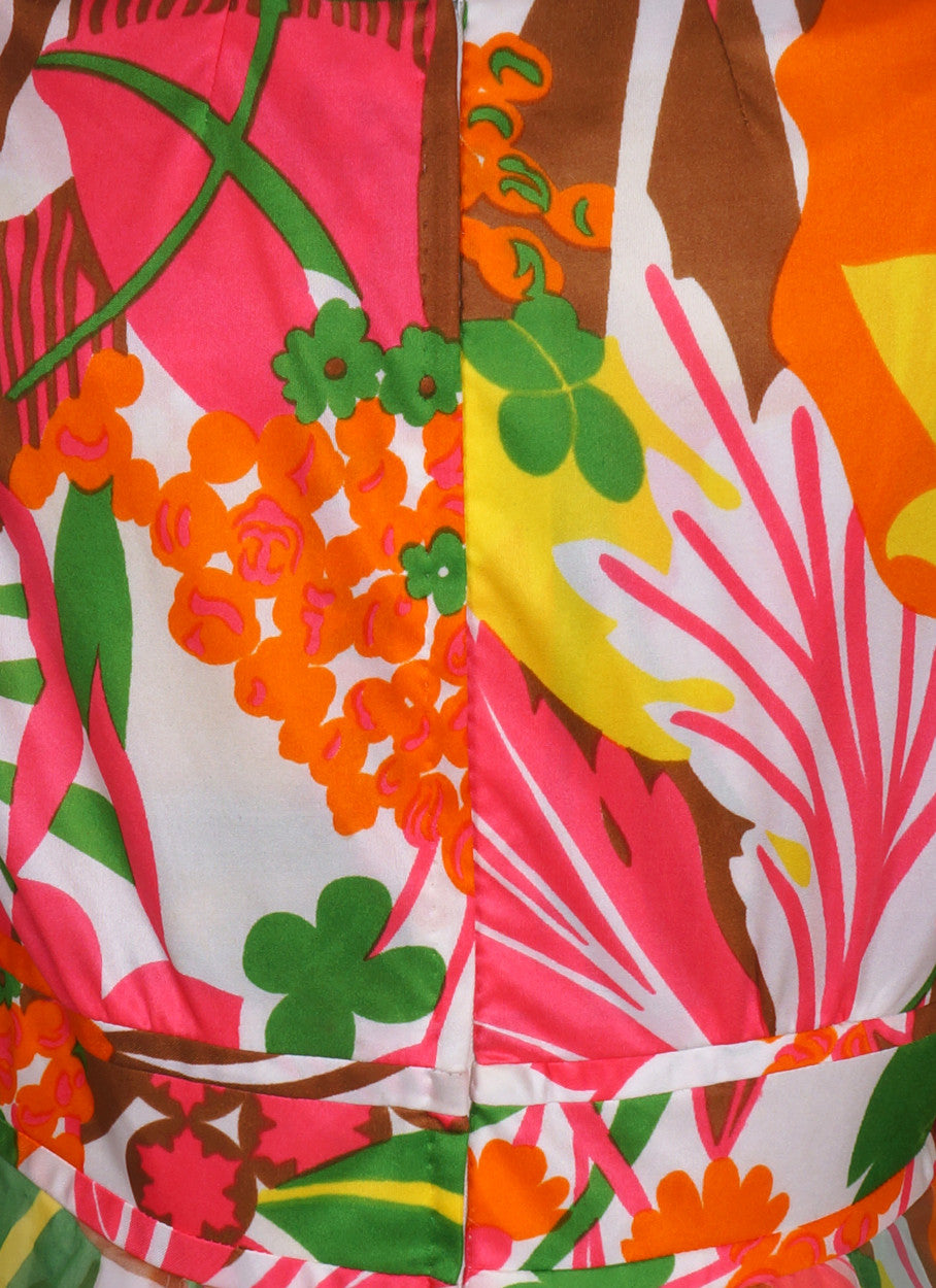 Vintage 1970s Don Luis de Espana Maxi Dress - Floral Print - Poppy's Vintage Clothing