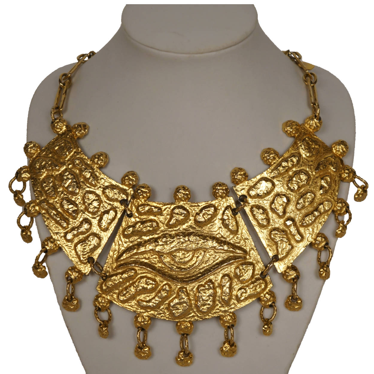 Vintage Jewelry Designer Donald Stannard Necklace Eye of Horus Egyptian Revival - Poppy's Vintage Clothing