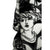 Vintage 1980s Donnybrook Faces Faux Fur Coat Flapper Girls Acrylic Pile Novelty Print - Poppy's Vintage Clothing