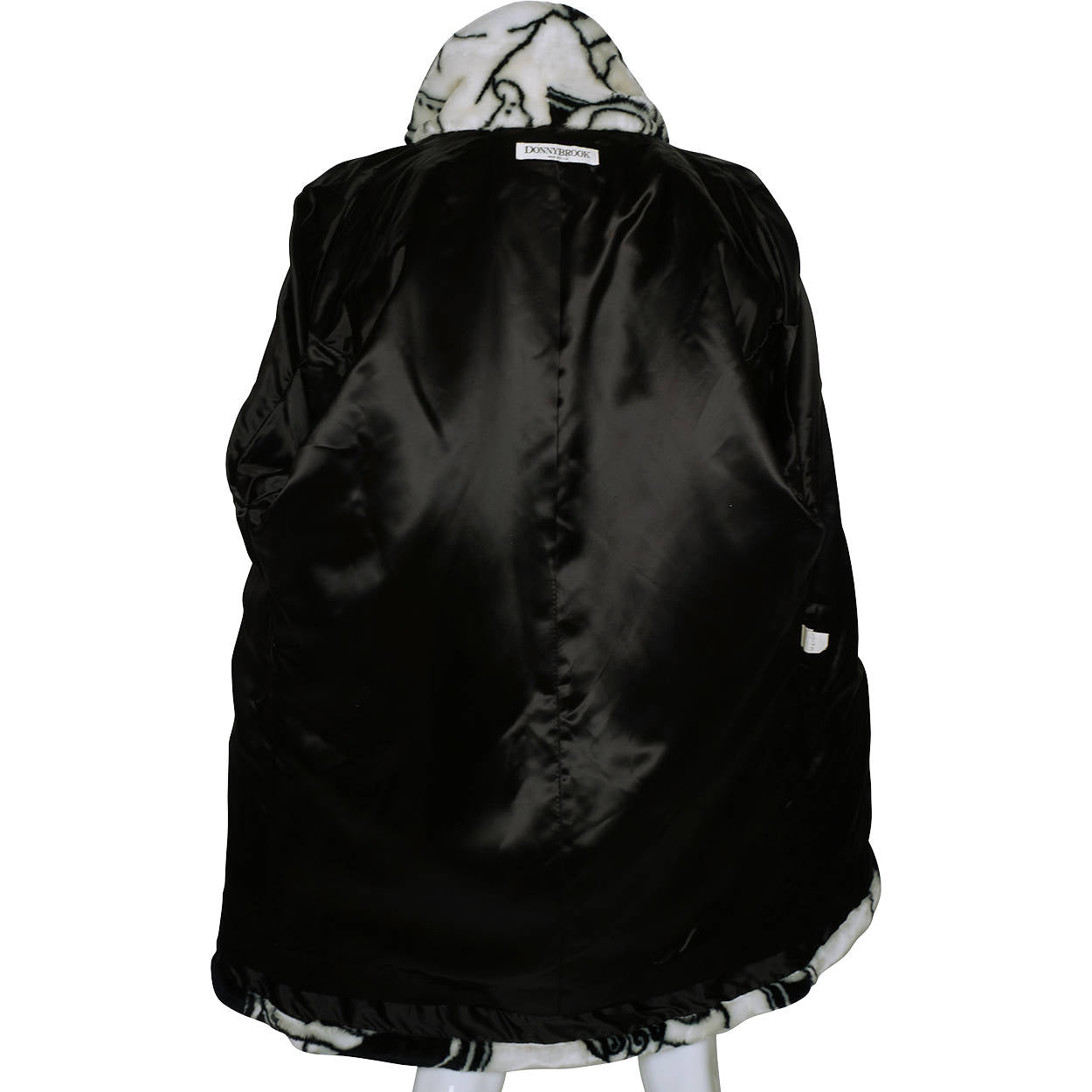 Vintage 1980s Donnybrook Faces Faux Fur Coat Flapper Girls Acrylic