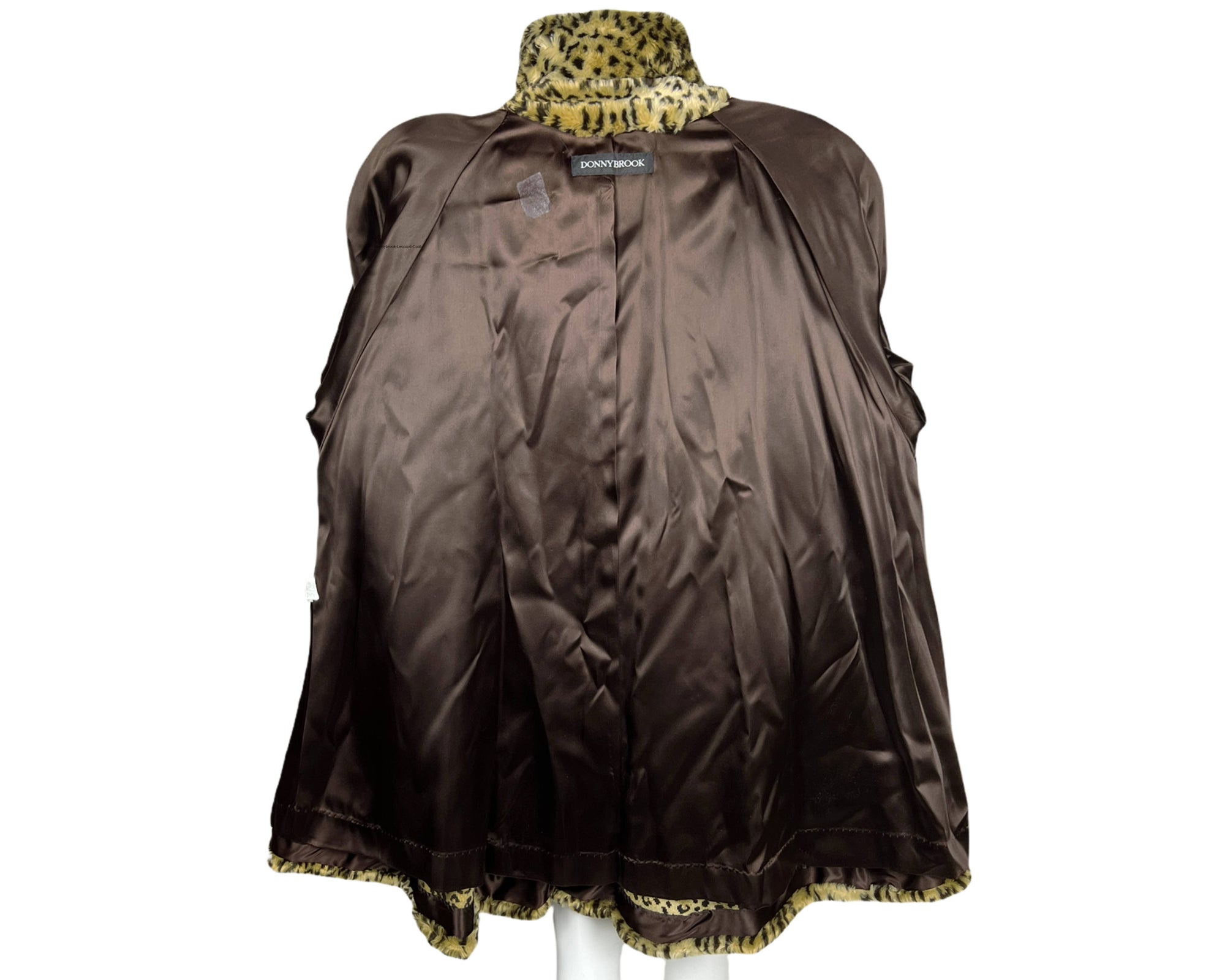 Vintage 1980s Ladies Donnybrook Faux Fur Coat Leopard Print