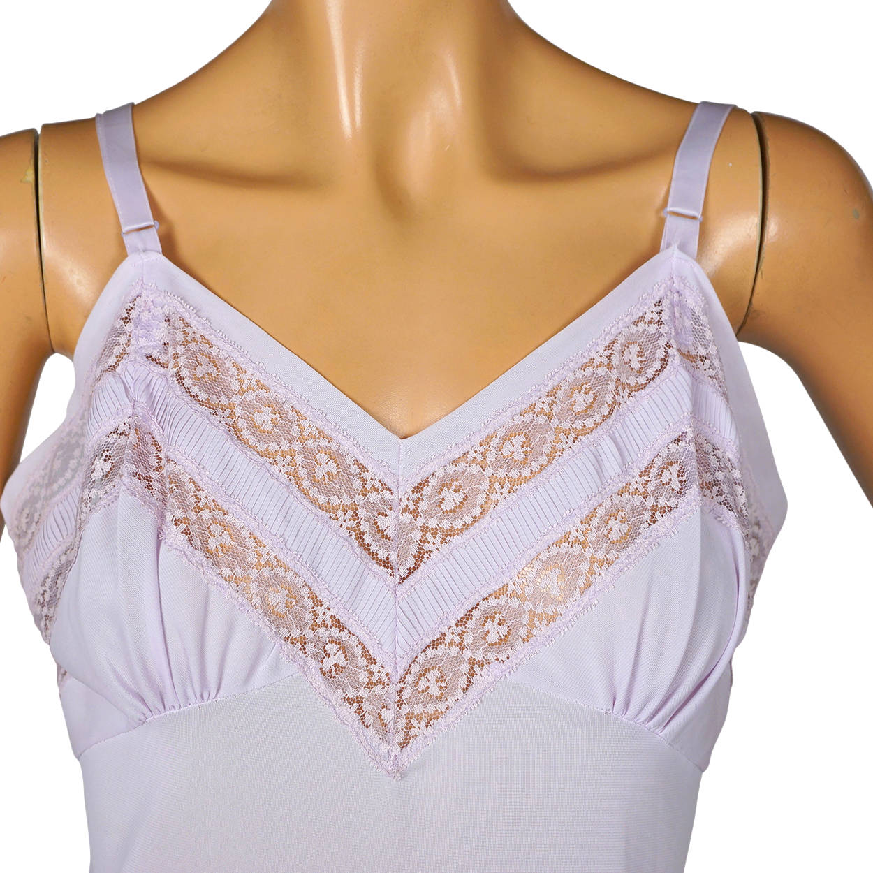 Vintage 50s Lavender Nylon Slip by Dorsay Size L 38 Bust - Poppy's Vintage Clothing