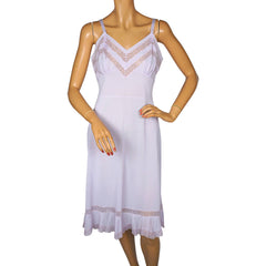 Vintage 50s Lavender Nylon Slip by Dorsay Size L 38 Bust - Poppy's Vintage Clothing