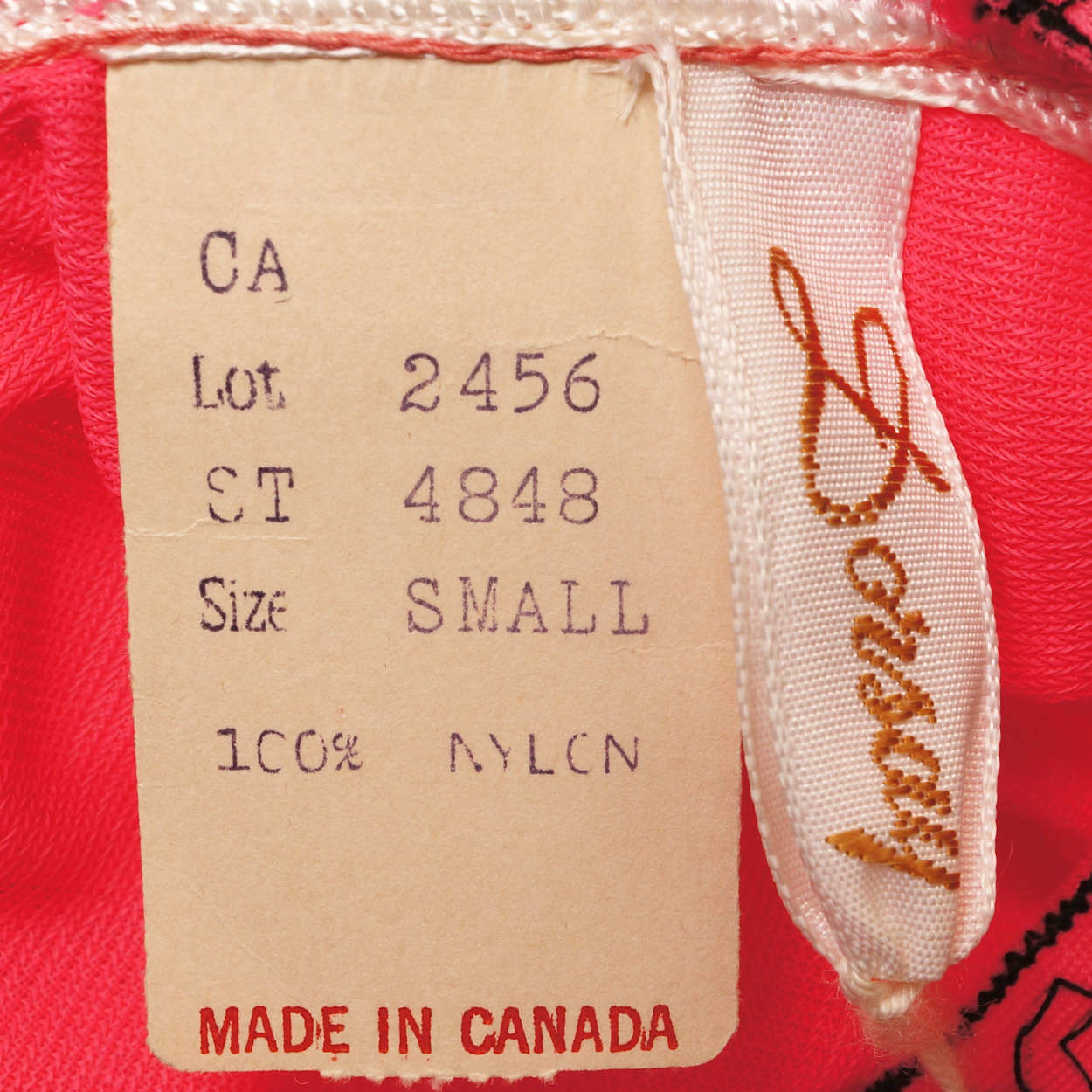 Vintage 1960s Shocking Pink Nylon Ruffled Nightgown with Matching Panties - New Old Stock - S - Poppy's Vintage Clothing