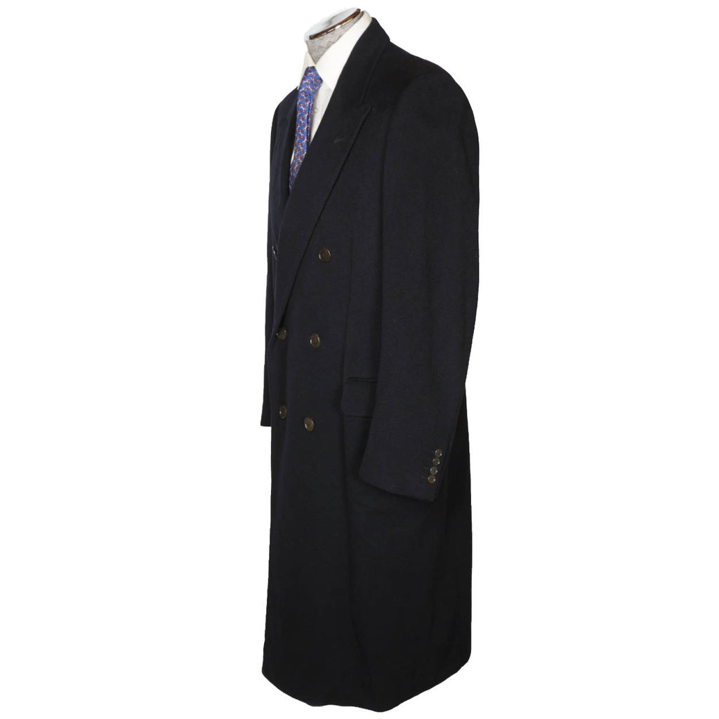 Vintage Dunhill Pure Cashmere Coat Mens Overcoat Made in Italy - Poppy's Vintage Clothing